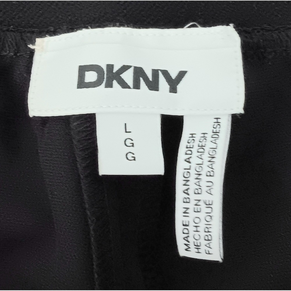 DKNY The Essex Pant Women's Size L Slim Leg Pullon Stretch Waist Ankle Black NEW - Picture 3 of 16